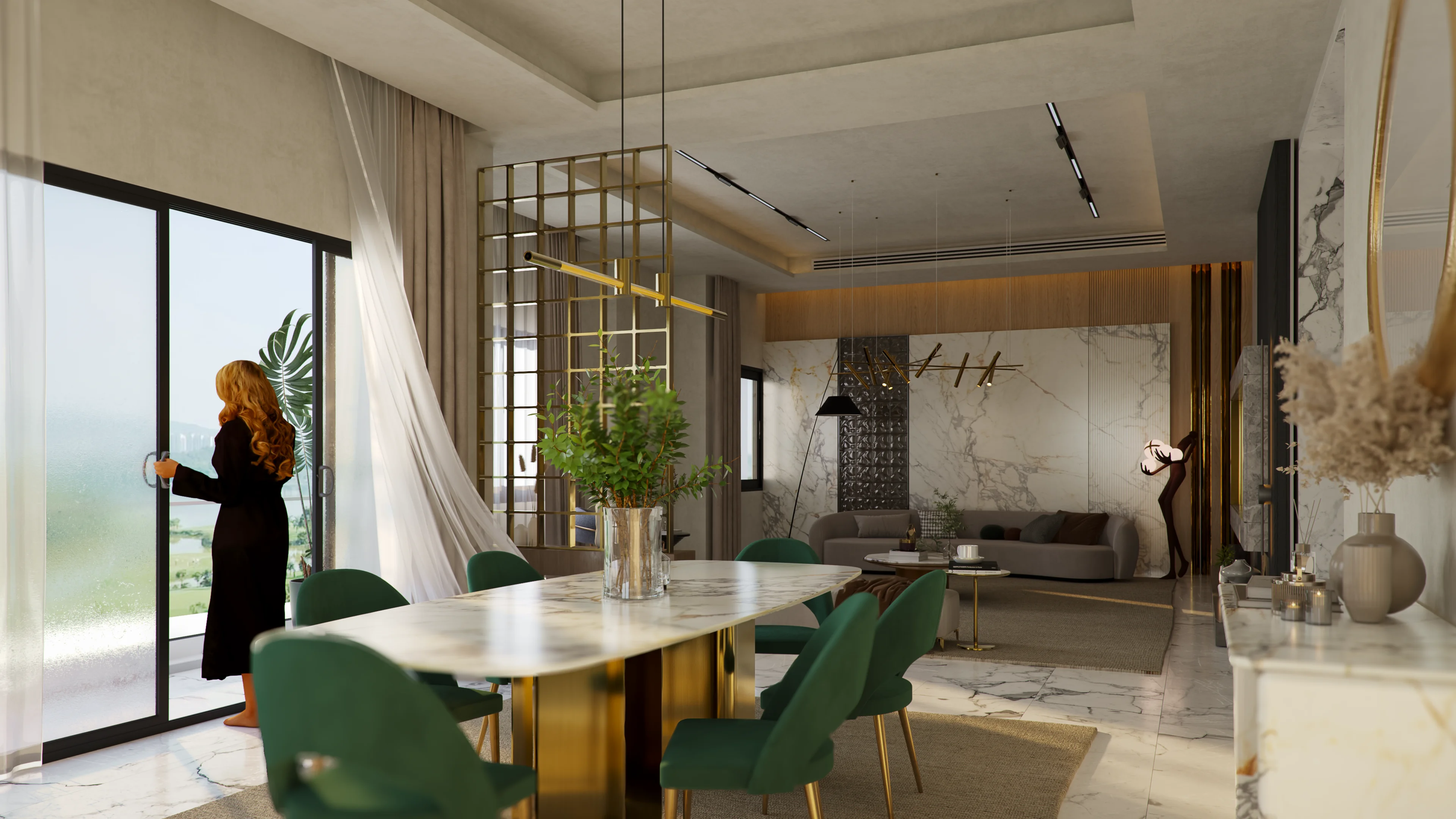 Apartment Celeste contemporary living interior